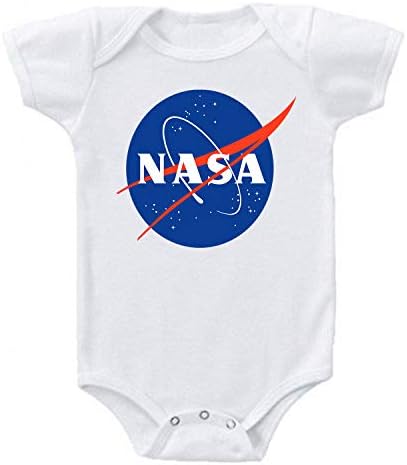 NASA Meatball Logo Istraživanja Svemira Mjesec Pamuka Bebe koje se razvlači Romper Bodi