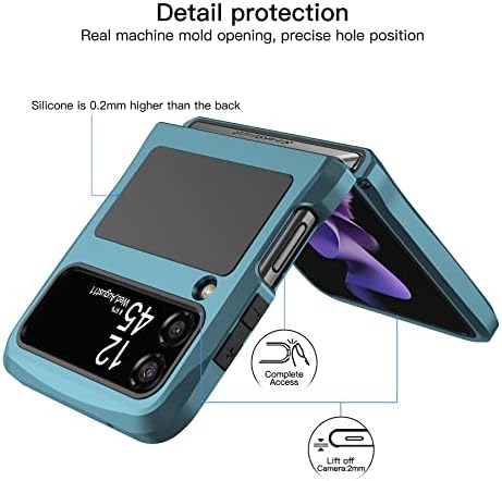 Feitenn za Galaxy Z Flip 3 Metal Slučaju,Z Flip 3 5G Teško Dužnost Zaštitne Slučaju,Teško Pokriti Oklop
