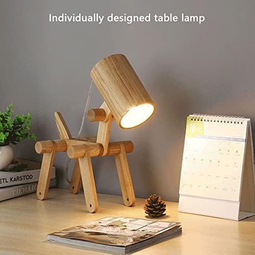 Liyabber DOVEO Lampe Drvo Dizajn, Čitanje Lampu s Swiveling Drvene Ruke, E27 Žarulja, Lampu pored Kreveta