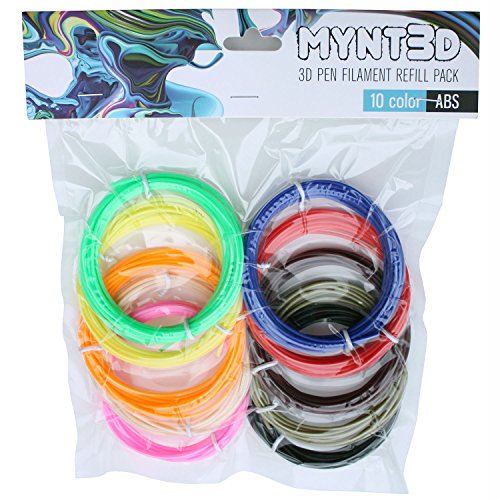 MYNT3D ABS 3D Olovku Nit Napuniti Pack (10 Boja, 3m Jedno)