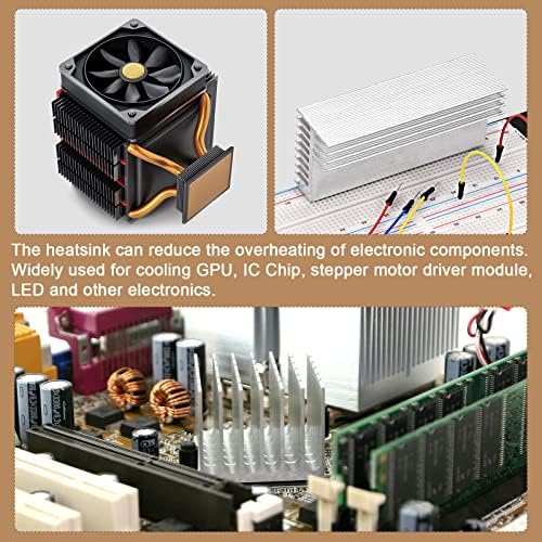 MECCANIXITY Elektronske Radijator Modul Hladnjak Aluminija Heatsink 25x25x10mm za CPU Silver Ton Pakovanje